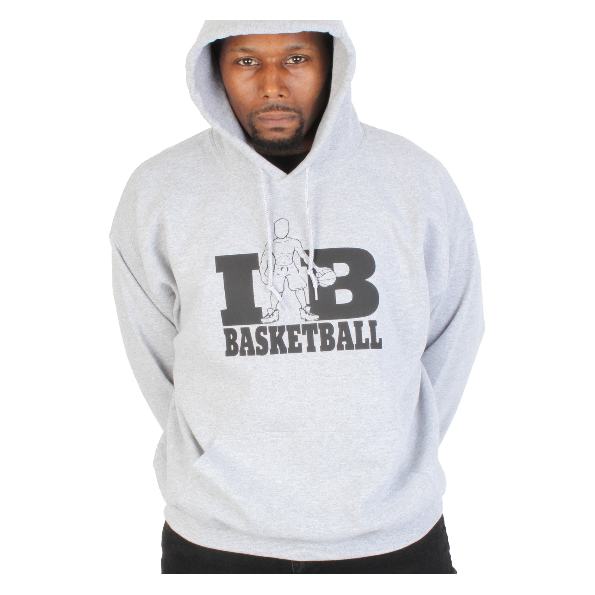 Men's grey Basketball Hoodie - IB Basketball.com