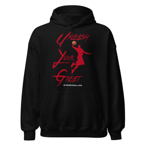 IB BASKETBALL UNLEASH YOUR GREAT (RED) HOODIE